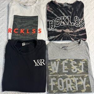 West 49 Y&R Rcklss Long Sleeve Youth Boy XL 16 Tie-Dye Shirts x 4 Lot